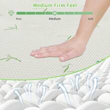 5" 6" 8" Twin TwinXL Full Queen Size Mattress,Gel Memory Foam Mattress With Breathable Soft Bamboo Fabric Cover In A Box,CertiPUR-US Certified - 白色 - 查看 10