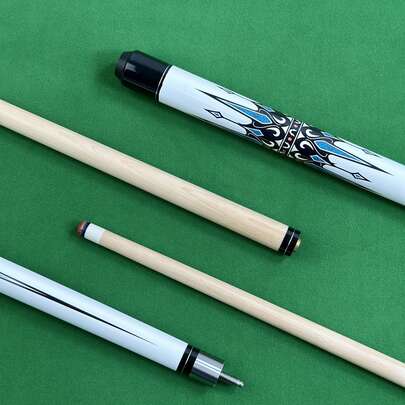 89 Brand Professional Billiard Cue Stick, 1/2 Piece Leather Tip, 12.5mm/0.49 Inch, Exquisite Pattern