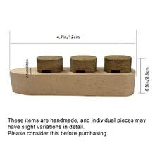 1pc Wooden Cable Organizer, Magnetic Cable Clips For Wire Management, No Drilling Required To Fix Charging Cables, Keeps Desk Tidy And Prevents Tangled Cords - Wood Color - View 5