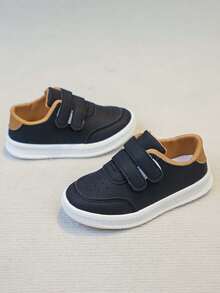 1双男女通用简约低帮运动鞋，软底防滑休闲童鞋，时尚百搭学生跑步鞋，适合所有季节 - 黑色 - 查看 6