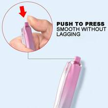 12 piezas Bolígrafo de tinta de aceite con gradiente de color y ancho de línea de 0,7 mm para un agarre suave y cómodo, regalos de papelería que se pueden usar en el hogar, la oficina, la escuela y como regalo publicitario - Azul - Ver 7