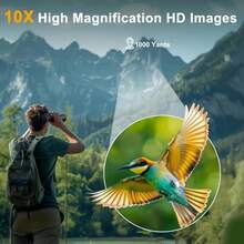 10x40 单筒望远镜 - 坚固耐用的金属结构，手动调焦旋钮，小巧轻便的设计，适用于天文观测、观鸟、狩猎和监视 - 是送给成人和青少年的理想户外望远镜礼物，成人双筒望远镜，狩猎装备，便携式光学器材，坚固耐用的光学器材 - 彩色 - 查看 5