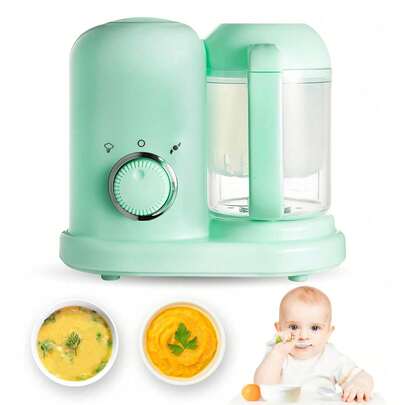 máquina para hacer alimentos para bebés,Procesador de Alimentos Bebe con Vapor y Licuadora de Puré, Fabricante de Alimentos para Bebés 4 en 1,Triturador automático de alimentos para bebés, Gran Capacidad, 300W, para Alimentacion Complementaria Bebe, Cocinar y Vaporizar Frutas, Verduras