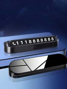 1pc Magnetic Car Parking Permit Sign With Flip-Over Phone Number Plate, Automotive Accessories - A - View 1
