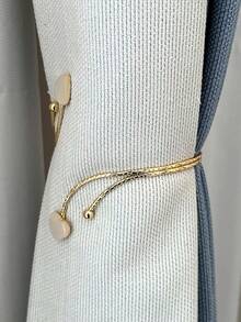 1pc Alloy Curtain Clip, Heart & Sun Rhinestone Design Curtain Tie Back, Suitable For Curtain Storage And Window Decoration, Home Decor For Valentine's Day - Multicolor - View 5