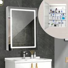 jjyabisign Botiquin Baño con Espeo 3 Nive Flotante Gabinete para Baño con Luz Espeo De Tocador Estante Closet De Almacenamiento para Aorrar Ecio soe El Inodoro 50x11x70 Blanco Cltocador - Blanco Claro - Ver 3