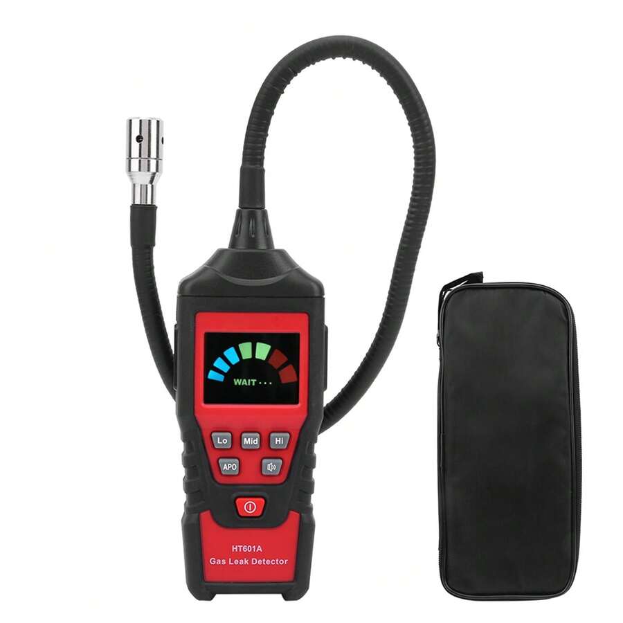 HT601A Portable LED Combustible Flammable Gas Detector Gas Leakage Tester Analyzer - Rojo - Ver 1
