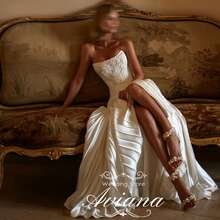 Elegant Sexy Off Shoulder Corset Pleat A Line Satin Formal Wedding Dress,Registry Office Dresses Bridal Gown,Evening Party Dress Birthday Party Dress Country Wedding,Romantic Church Ceremony Wedding Dress,Suitable For Wedding,Dating,Party,Singles' Party,Vacation,Formal Occasions,Dinner Dress,Prom Dress,Homecoming Dess,Cocktail Party,Wedding Guest Dress,Graduation - trắng - Xem 5