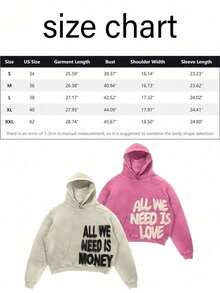 Y2K Hoodies For Men "ALL WE NEED IS MONEY" Letter Hoodie, Personalized Slogan Sweatshirts, Light-Colored Cropped Street Retro Hoodies, Comfortable Everyday Clothing - 白色 - 查看 5