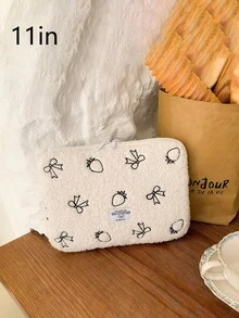 1 chiếc bao đựng laptop học sinh in hình nơ dễ thương 11"/13", túi bảo vệ máy tính bảng, túi đựng tài liệu 11" 13", tương thích với Macbook, dành cho nữ, thanh thiếu niên, sinh viên đại học, MacBook Air 4 5 Pro 11 Mini 5 6, chống sốc và bảo vệ. - trắng - Xem 13