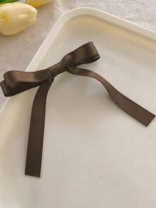 6个/1个 黑色/白色/米色/粉色/卡其色/棕色 4.52英寸丝带蝴蝶结发夹，优雅可爱简约时尚街头休闲复古宫廷风高品质丝带蝴蝶结，适合女性日常发型装饰、化妆、通勤、度假、上学、派对、节日、礼物、爪夹、发爪、发夹、发卡、鳄鱼夹、秋季、白色发饰、黑色配饰、女士冬季装扮、蝴蝶结、情人节配饰、头部配饰、发夹 - 彩色 - 查看 7
