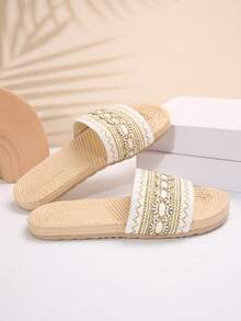 Women's Casual Slip-On Sandals For Summer Beach Wear - White - View 17