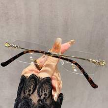 1 件/2 件时尚女士矩形眼镜，装饰性无度数眼镜，适合办公室 - 無色 - 查看 3