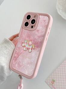 扎染马图案镂空玛瑙石纹理手机壳，兼容 14、14 Pro、14 Pro Max、13、13 Pro、13 Pro Max、11、11 Pro Max、12、12 Pro、12 Pro Max、XR、XS、15、15 Pro、15 Pro Max、16、16 Pro、16 Pro Max、17、17 Pro、17 Air、17 Pro Max、Galaxy S24、A04、A12、A13、A14、A23、A24、A32、A33、A51、A52、A53、A54、A72、S20 FE、Redmi 9、Redmi 9A - 彩色 - 查看 5