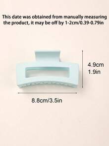 6-Piece Wedding Season Spring And Summer Bride Headwear Fresh Light Blue Matte Medium-Sized Square Hair Claw Simple And Versatile Updo Hair Accessory Women Hair Accessories Elegant Claw Clip Fashion Hair Clips Fashion Hair Clutch - Blue Color - View 5