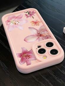 Valentine'S Day Gift For Ladies Fashion Phone Case Phone Case: 1Pc Cute Girl Light  Bow Pattern TPU Phone Case, Compatible With Apple  16 15 14 13 12 11 Pro Max,  XS XR X 8 7 Plus, Ideal Valentine'S Day Couple Holiday Gift For Girlfriend, Lover, And Family Birthday Present - 粉色 - 查看 4