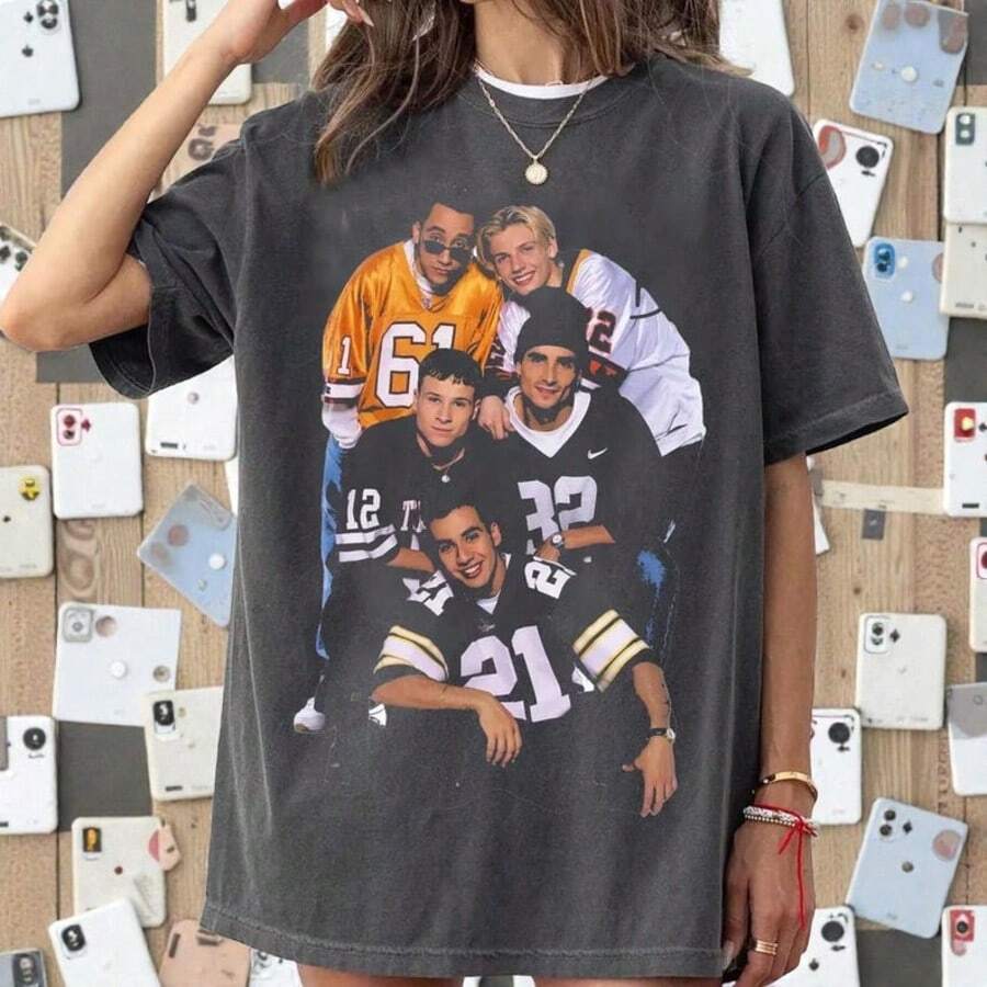 MillenniumBackstreet Boys Tour Music Vintage T-Shirt - 黑色 - 查看 1