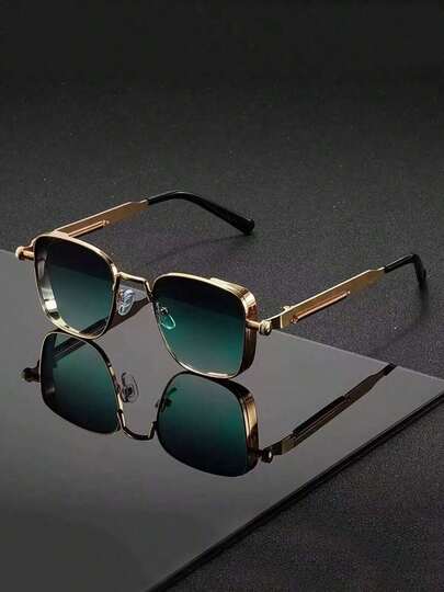 Gafas de moda con marco grueso estilo retro y punk, estilo bohemio, adecuadas para fotografía, viajes al aire libre, combinación diaria, para todas las estaciones,playa