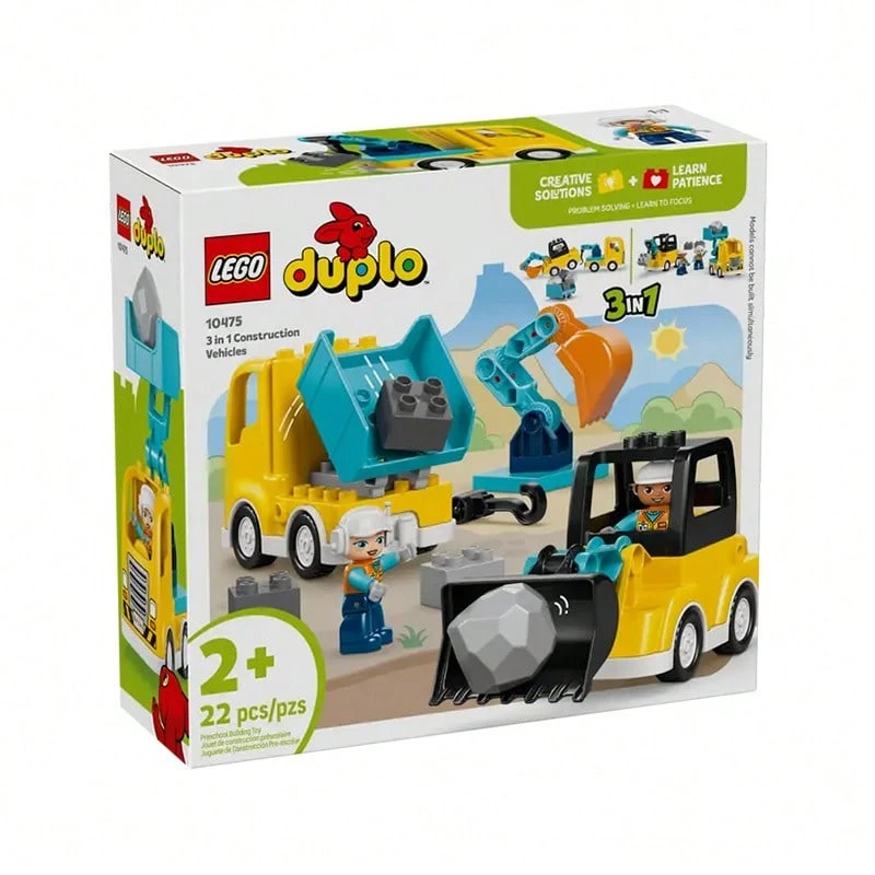 LEGO Duplo Series 10475 3-In-1 Construction Vehicle Model For Boys And Girls, Educational Building Block Toy - 10475 - View 1