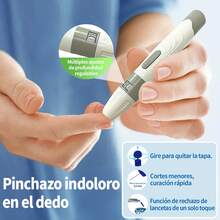 Pulsovital Medidor De Glucosa Digital Glucómetro Digital Con Glucómetro Digital 50 Tiras Y 50 Lancetas,color Blanco - Beis - Ver 4