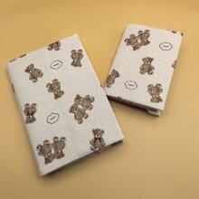 1件手工可爱小熊布艺书套，计划本套，送给爱书人士和情侣的礼物 - 單件 - 查看 6