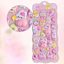 Cartoon Panda Stickers, Cute Animal Phone Case Stickers, DIY Scrapbooking Stickers, Reward Stickers - 彩色 - 查看 14