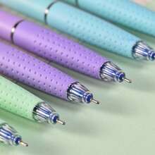 12 piezas Bolígrafo de tinta de aceite con gradiente de color y ancho de línea de 0,7 mm para un agarre suave y cómodo, regalos de papelería que se pueden usar en el hogar, la oficina, la escuela y como regalo publicitario - Azul - Ver 11