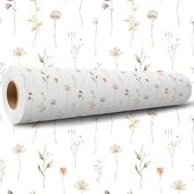 Paper and Wall Self-Adhesive Floral Vinyl Washable Wallpaper For Children's Rooms In Watercolor Design For A Minimalist Bedroom - Minimalist Floral - View 1