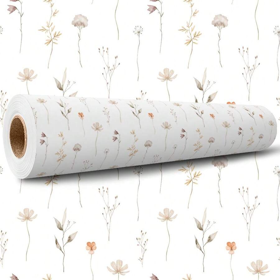 Paper and Wall Self-Adhesive Floral Vinyl Washable Wallpaper For Children's Rooms In Watercolor Design For A Minimalist Bedroom - Minimalist Floral - View 1