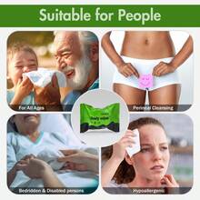 Large Body Wipes For Adults Bathing, Individually Wrapped Personal Hygiene Body Wipes For Women, Men And Elderly Disposable Washcloths For Bathing, Camping Unscented 50 Counts - 無香型1個裝 - 查看 3