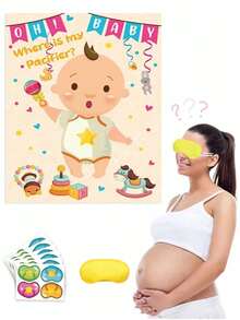 Cadeaux et décorations multifonctionnels pour fêtes - Jouets et affiches de jeux de fête, fournitures pour baby shower, jeux pour garçons et filles, jeux pour enfants, autocollants pour téléphone, et décorations et accessoires d'ambiance pour anniversaires, mariages, enterrements de vie de jeune fille et plus encore - forme - Voir 2