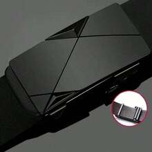 1 chiếc thắt lưng nam màu đen thời trang đa năng, phù hợp cho sinh hoạt hàng ngày, mùa hè và mùa thu, thích hợp làm quà tặng cho bạn trai, người lớn tuổi, thanh thiếu niên, nam giới trẻ tuổi, thích hợp cho các dịp thường ngày, ngoài trời, thể thao, kỳ nghỉ, lễ tốt nghiệp, sinh nhật, mặc hàng ngày. - Đen-A - Xem 5