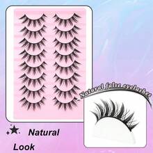 8 Pairs Soft Natural Long Lash Anime Style Reusable False Eyelashes, Suitable For Daily Makeup, Party, Cosplay - Spiky Manga Lashes - View 3