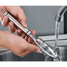 Removedor eficiente de escamas de pescado, herramienta de limpieza de pescado inoxidable, removedor de escamas de pescado, cepillo de piel de pescado, pelador de escamas de raspado, herramientas de cocina - MEZCLA-2 PIEZAS - Ver 7