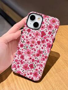 Flower 1pc Romantic Spring Floral Pattern Glossy 2-In-1 Phirim Hard Phone Case, Compatible With Samsung/ Compatible With IPhone 11/12/13/14/15/16/17 Pro Max - Multicolor - View 2