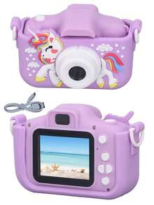 YAIUZGOO 1080P HD Mini Digital Camera, 2.0 Inch Screen, Silicone Case, SD Card Slot, Outdoor Photography Camera, Christmas/Birthday Gift, 150mAh - Purple - View 5