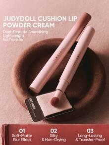 JUDYDOLL 气垫唇粉霜，全新秋冬色号，烟熏妆效，淡化唇纹，轻盈不沾杯，方便日常使用 - N28 Refined Pink - 查看 7