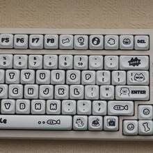 Cute Cat & Dog Keycaps, 130 Keys - MOA Height PBT Dye-Sublimated Customized Keycaps For 61/68/75/87/98/100 Keys - Multicolor - View 8