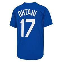 Shohei #17 Blue Los Angeles Baseball Jersey,Embroidered Baseball Apparel,Fan Gift For Game Day,Unisex - 藍色 - 查看 3