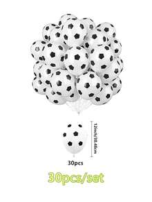 30件套运动主题足球气球花环套装，包含12英寸足球气球，适合生日派对、单身派对、婴儿派对和其他派对气球装饰，营造派对氛围。 - 彩色 - 查看 10