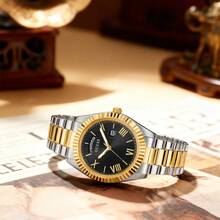 Guess 男女通用不锈钢情侣手表 - 极简刻度系列：男士极简风格与女士优雅风格 GW0265G5