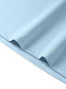 男士标语印花圆领短袖休闲宽松百搭 T 恤