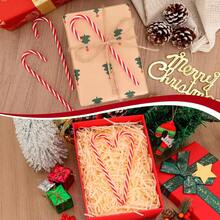 30 bastones de caramelo de Navidad colgantes de árboles de Navidad - Rojo y blanco - Ver 4