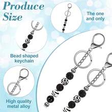 1/3/6/12/24/36 Beaded Keychain Strips, Zinc Alloy Blank Beaded Keychain DIY Accessory Set, Suitable For Pendant/ Jewelry/ Gift Making - One Size - View 10