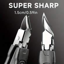 3pcs/1pc Multi-Function Stainless Steel Nail Clipper Set With Nail File And Nail Tools, Extra Sharp Pointed Blades, Suitable For Adults And Elderly With Thick, Hard Nails - Halloween Gift - Multicolor - View 8