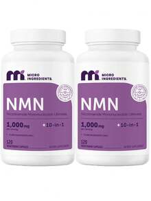 NMN--Nicotinamide Mononucleotide Ultimate|1,000mg Per Serving+10-In-1|Clean Ingredients Only|120vegetarian Capsulesdietary Supplement - 2 chai - Xem 6