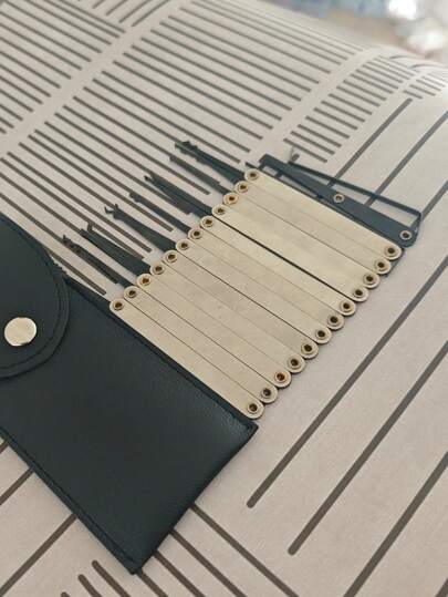 Morgan Men's Manual Tools, Lock Picking Tool Kit, A Door Lock Repair Tool Set, Mainly Used For Opening Regular Civilian Lock Cores, Emergency Access Door Lock Escape Tools, Chip Adjuster, Hook Tweezers Tool Kit - Door Lock Hardware. Suitable For Various Scenarios, For Professional Use