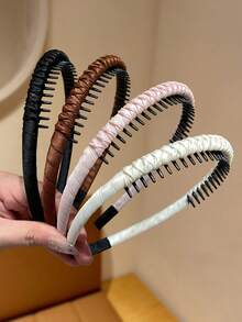 Conjunto de 4 pentes de cabelo femininos básicos antiderrapantes, design minimalista, duráveis e antiderrapantes, ideais para o dia a dia, festas, feriados, aniversários e outras ocasiões sociais. Ótima opção de presente para acessórios de cabelo. - Multicolorido - Ver 3
