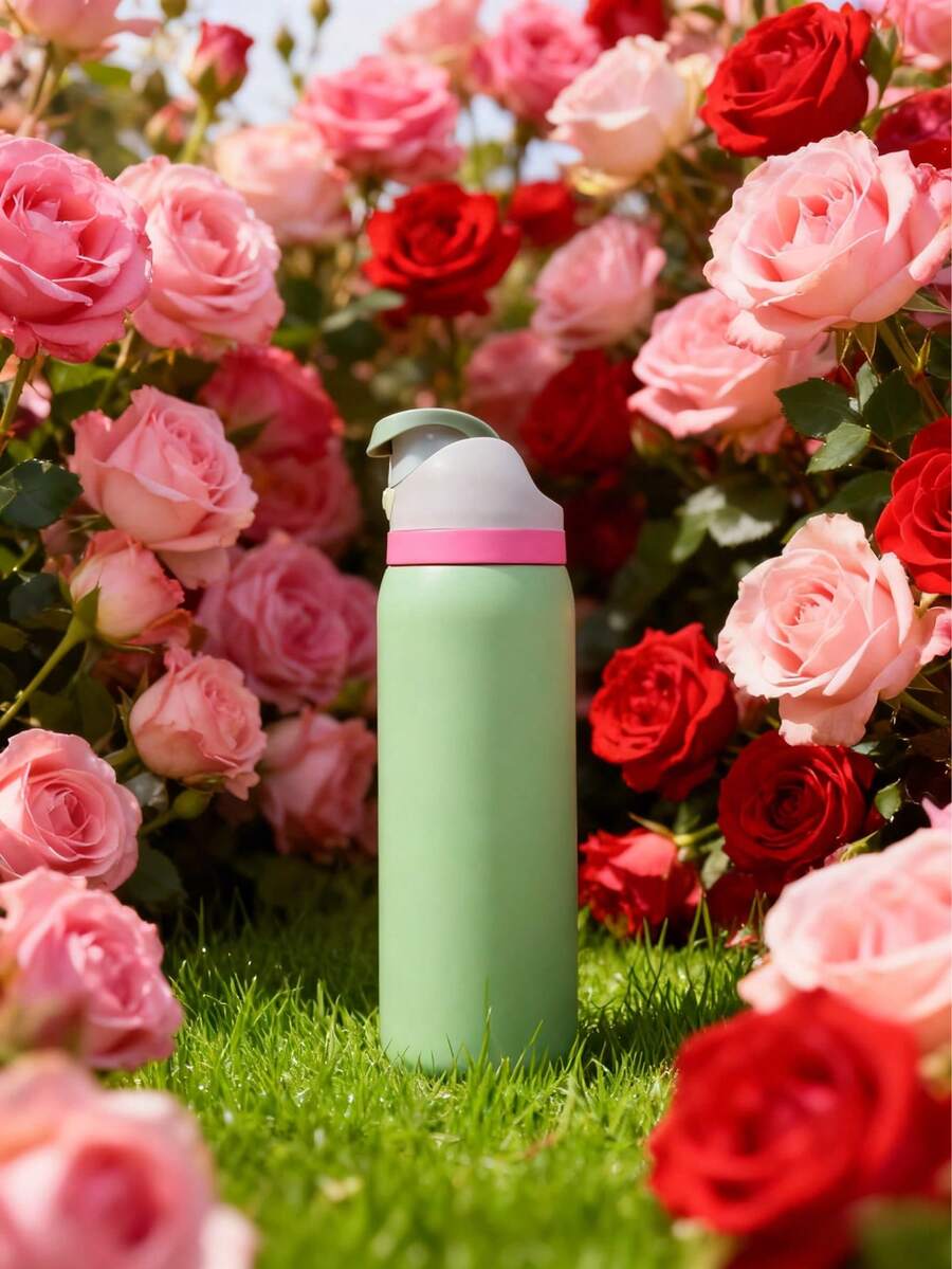 O-Wa-Laa 'Camo Green'Insulated Stainless Steel Water Bottle With Straw, Sports Water Bottle, Great For Travel, 32 Oz, This Natural Color Will Make You Feel Comfortable And Full Of Vitality. It Is Suitable As A Gift For Birthdays, Halloween, Thanksgiving, Valentine's Day, Christmas And New Year. - Màu xanh Ô liu - Xem 1