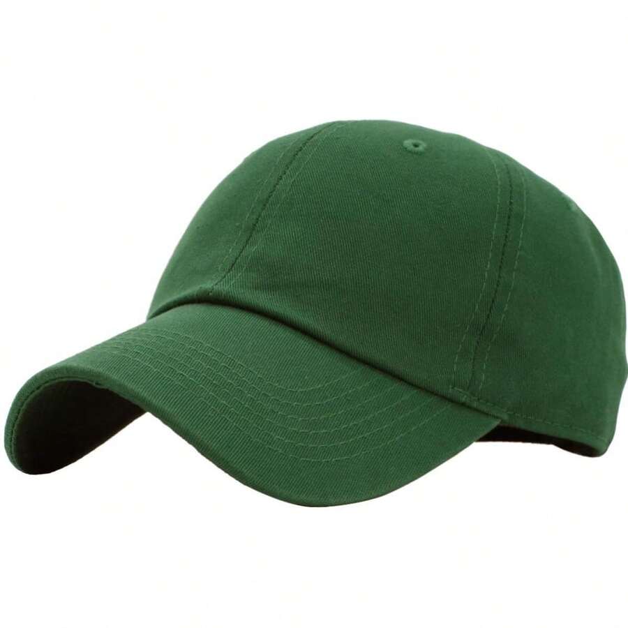 Classic Unisex Cotton Baseball Cap Adjustable Low Crown Plain Dad Hat Casual Summer Hat For Men Women - Dark Forest Green - View 1